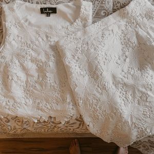 Lulus White Lace 2-piece